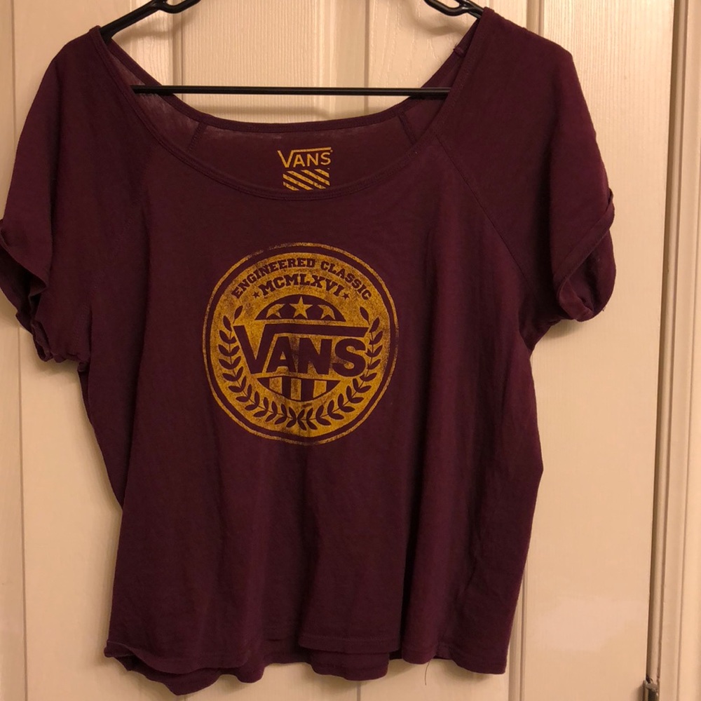 Vans maroon short sleeved T-shirt